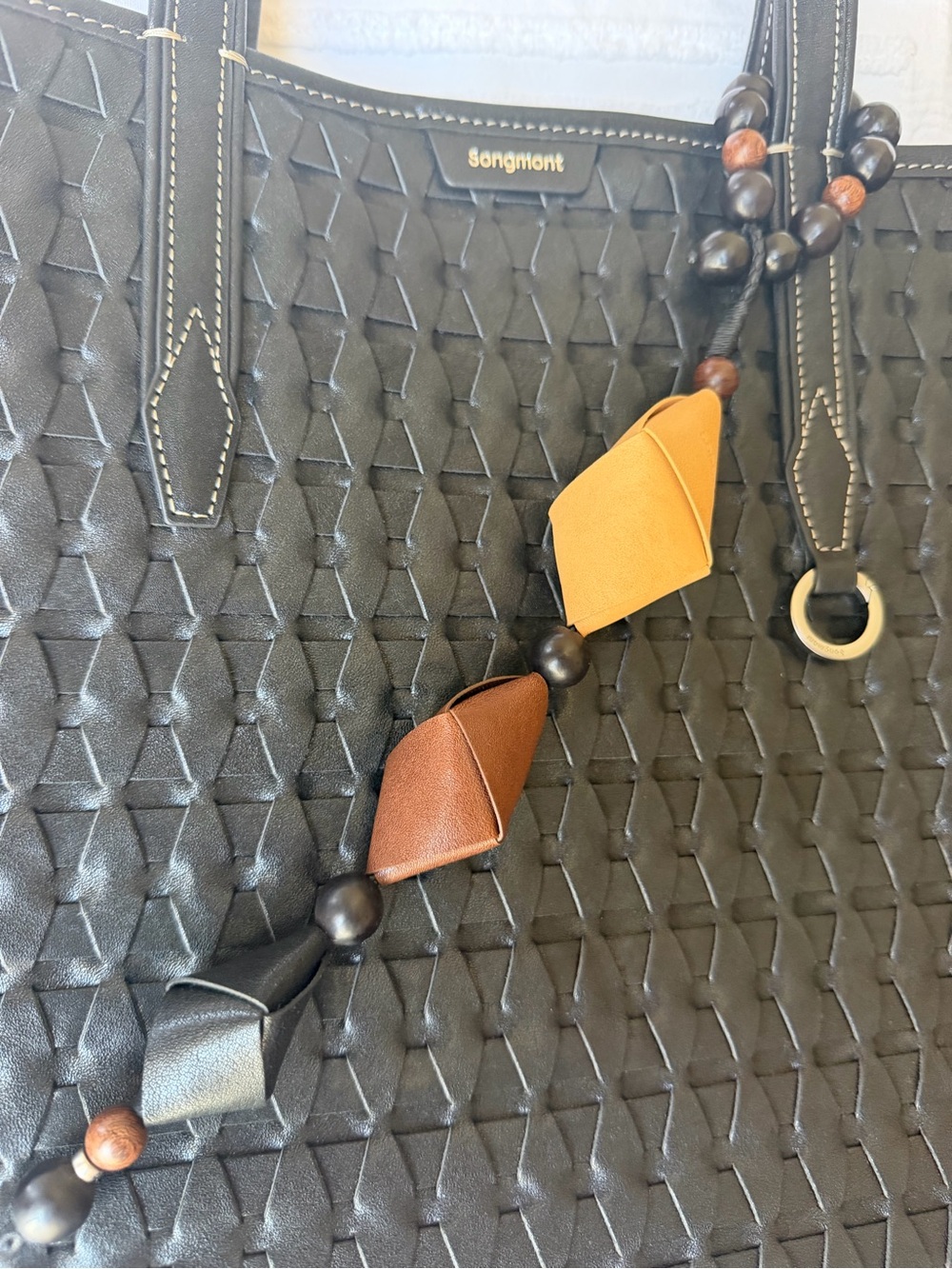 Songmont Lattice Tote, Medium, Onyx - Picture 4 of 12
